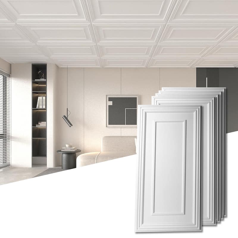 Art3d 3D PVC Drop Ceiling / Wall Tiles - 12-Pack (96 sq ft)