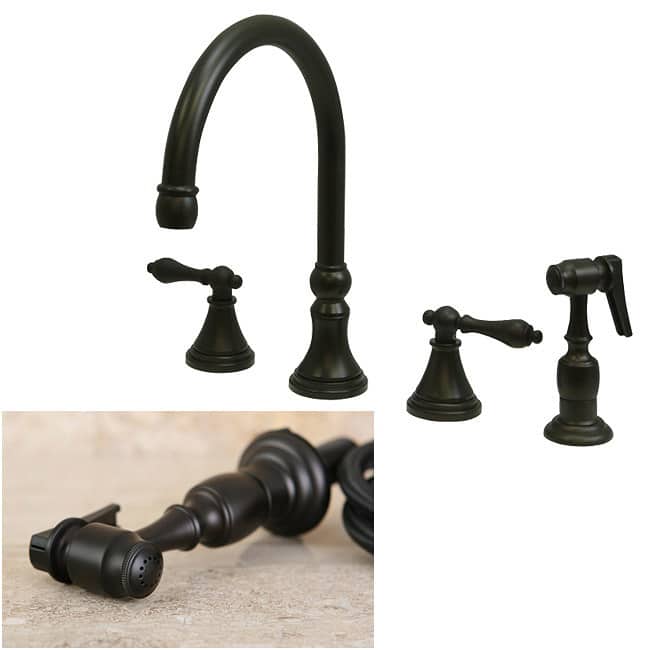Kingston Brass Oil-Rubbed Bronze Kitchen Faucet & Sprayer
